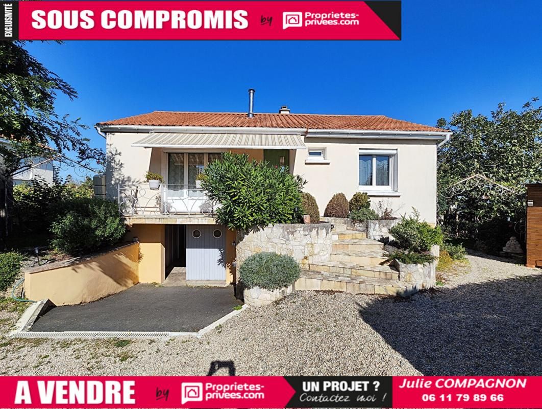 Maison sur sous-sol- 66 m² env. - 3 chambres -1 bureau et abris