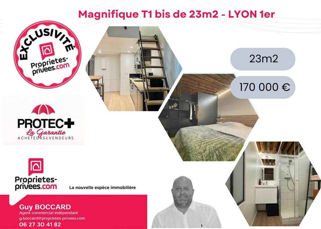 LYON-1ER-ARRONDISSEMENT Rhône Lyon 1° Appartement T1bis - 23.57 m2 1