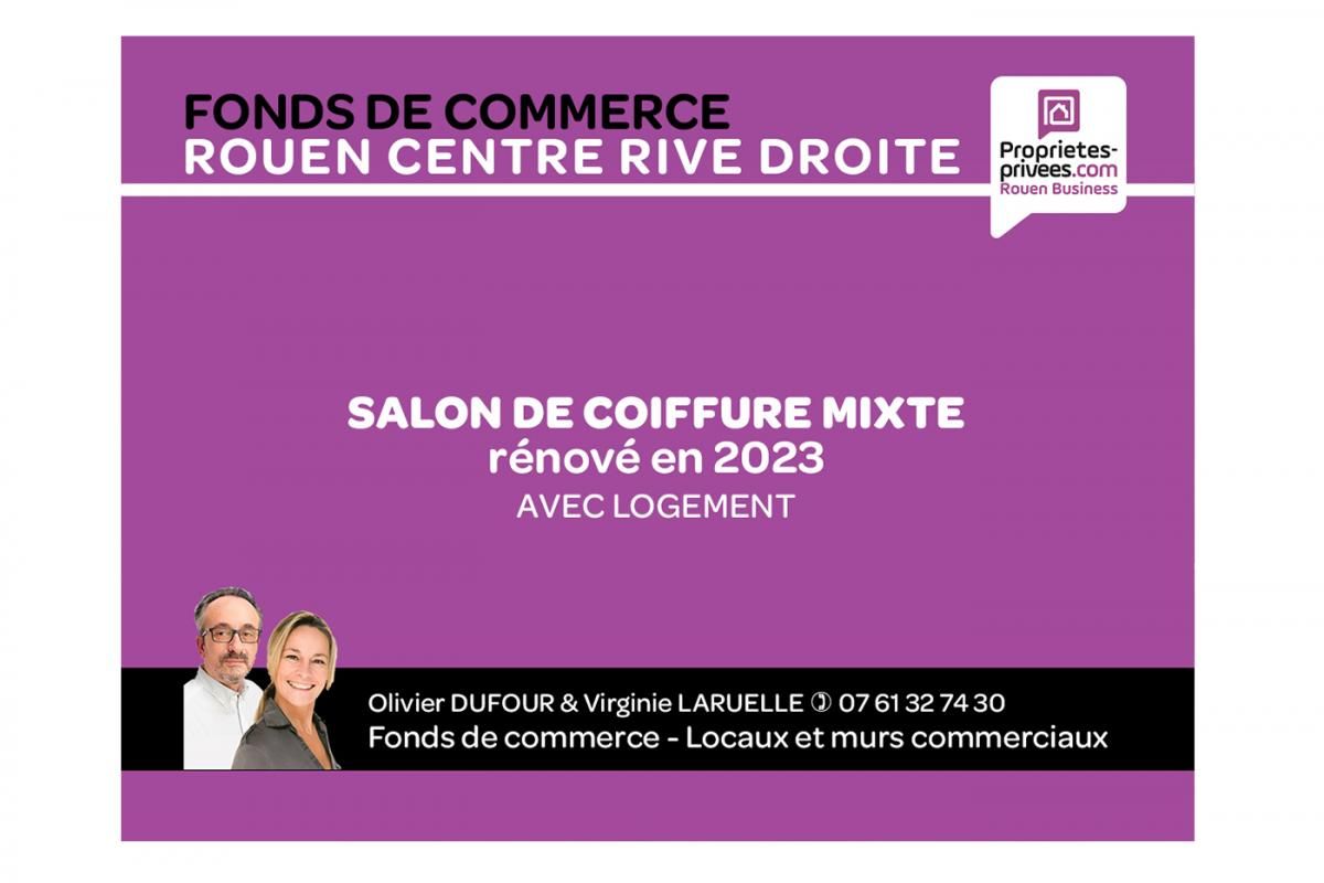 ROUEN Rouen centre rive droite - Superbe salon de coiffure mixte avec logement 4