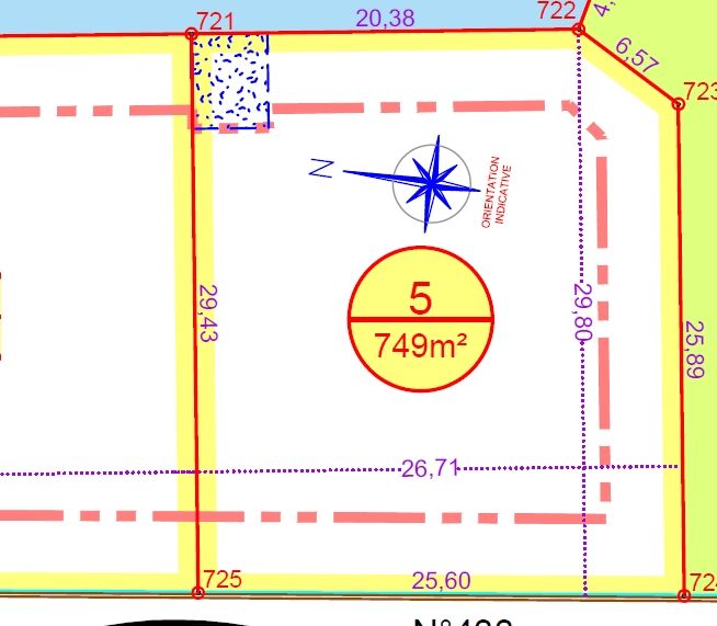 Terrain à bâtir, 750m², viabilisé, lot  N°5