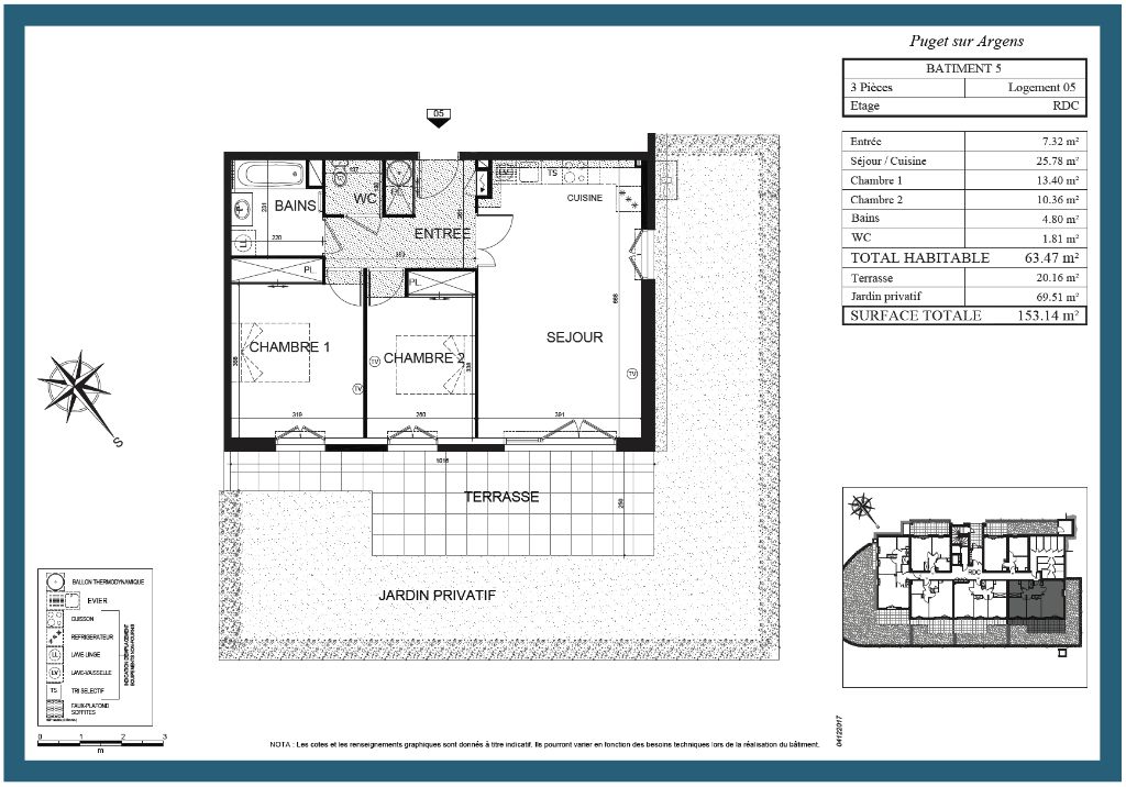 Appartement Puget Sur Argens 3 pièce(s) 70.38 m2