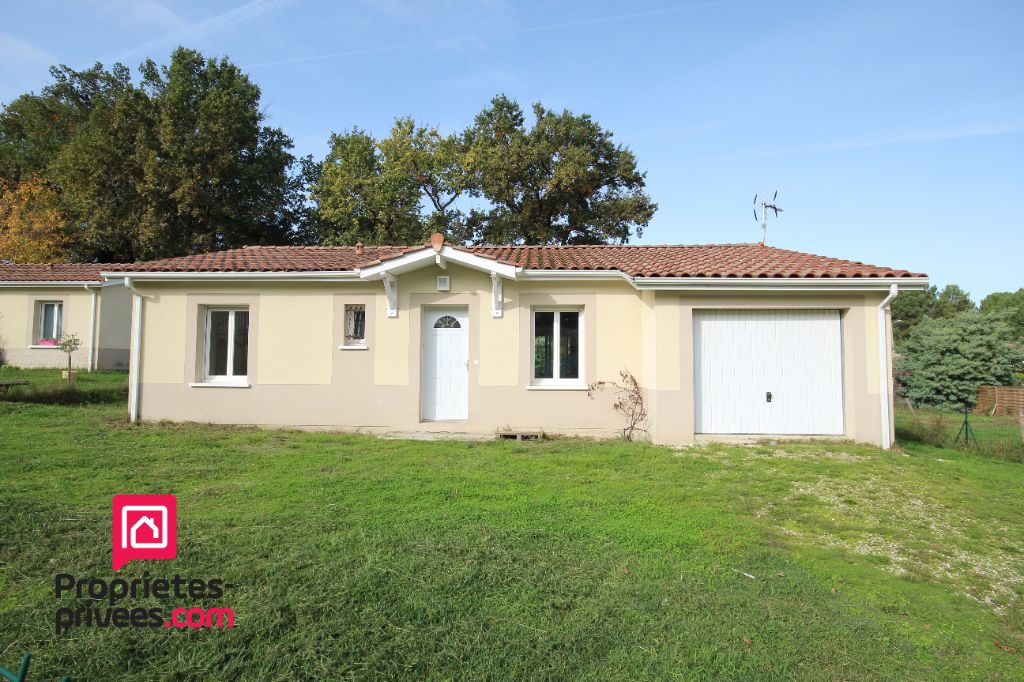 Belle maison récente de plein pied de 85 m2 et de trois chambres à Coimères dans un environnement calme et arboré