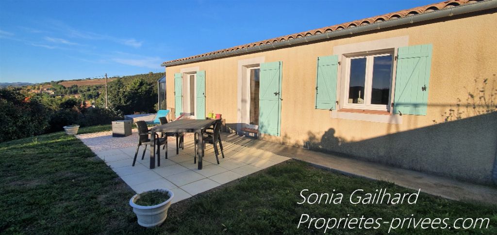 11300 - Villa récente de plain pied - 3 chambres - garage - terrain 610 m²