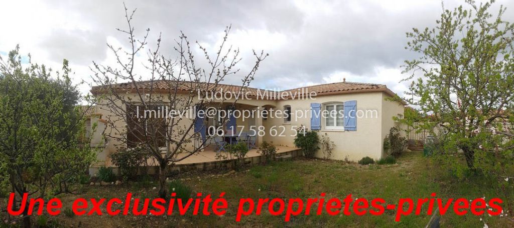 Villa type 4 de plein pied avec garage sur 627m² de terrain