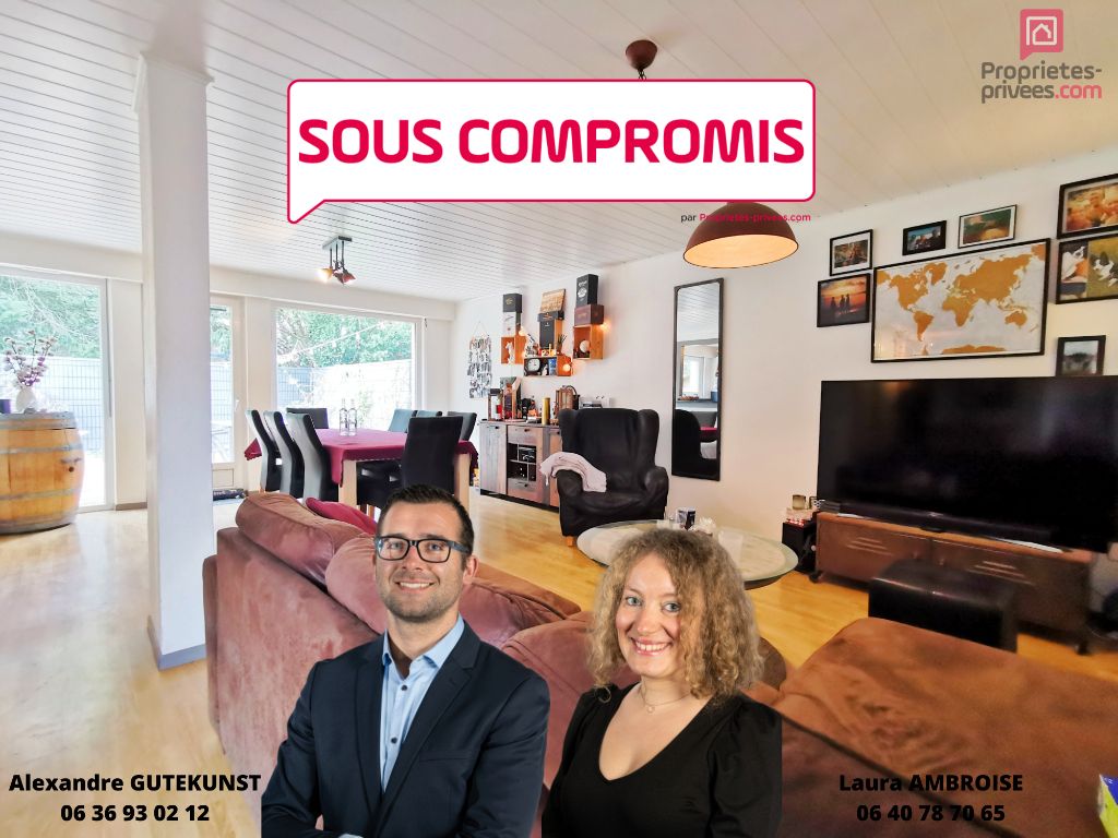 Vente appartement F3 - 68 m² avec jardin et entrée individuelle + garage