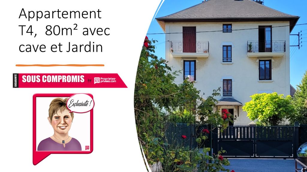 Appartement Cognin 3 pièce(s) 80.14 m2 avec jardin, cave et grenier