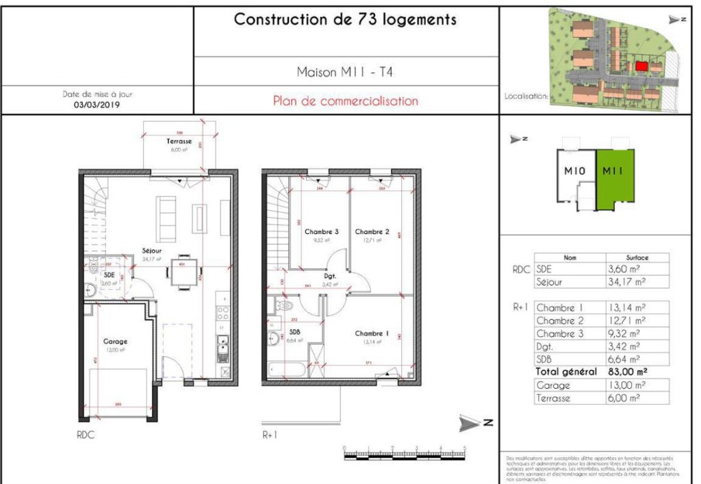 TRELISSAC Maison Trélissac avec 3 chambres et jardin. Location/accession 4