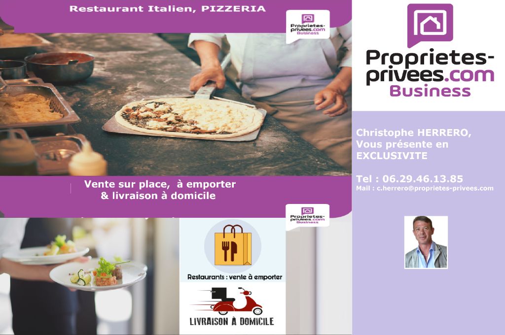 EXCLUSIVITE SECTEUR MONTPELLIER - RESTAURANT ITALIEN, PIZZERIA -Vente à Emporter & Livraison à domicile