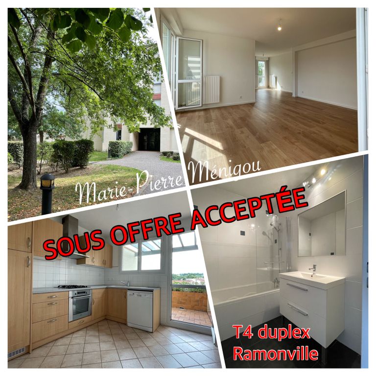 RAMONVILLE Appartement T4 duplex rénové