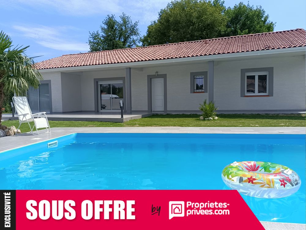 A vendre grande maison moderne avec piscine et  studio indépendant à Labarthe- Inard