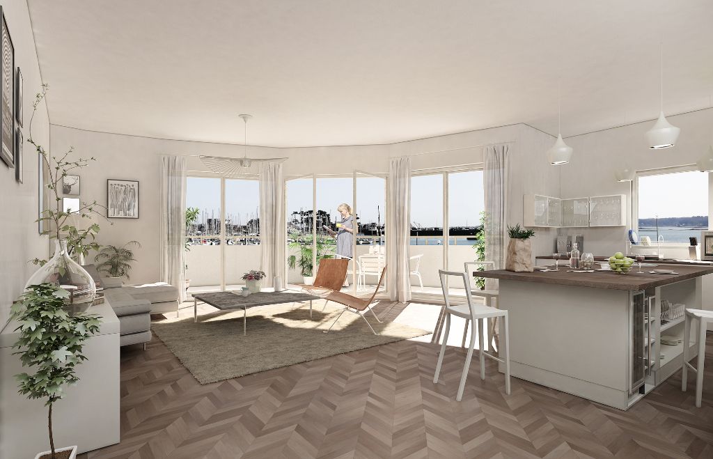 Vente T4 Vue Mer, avec balcon - 99 m² - Perros Guirec (22700)