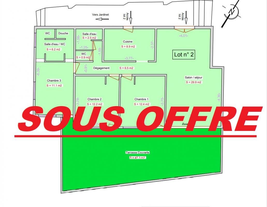 Superbe appartement 4 pièce(s) 90 m2 rénové vue Mer