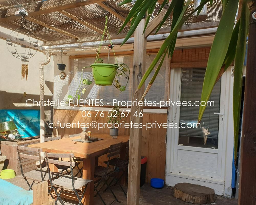 HERAULT - LOUPIAN (34140) - Maison de village - 78,98m2 -  Cour 53m2 + Terrasse 20m2  - 218 000