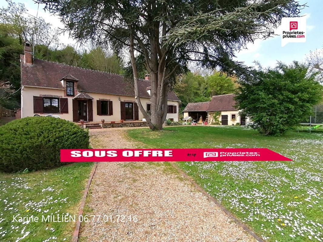 MUZY 27650 Maison individuelle et dépendance aménagée - 1 étage - 5 chambres - Double garage - cave voûtée - Terrain - 350 000 HAI