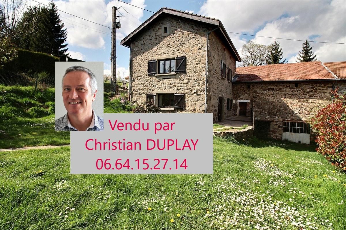 Saint Romain les Atheux 42660 maison pierre environ 100m² habitables 3 chambres  écurie-grange sur 640m² de terrain et 274m² de terrain non attenant