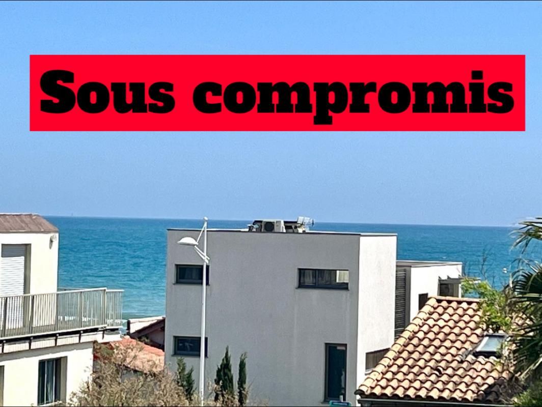Studio cabine Carnon Plage vue mer avec loggia et parking