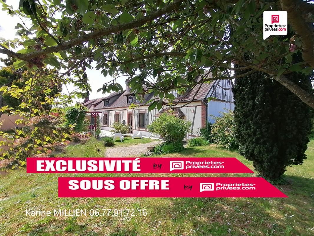 MARCILLY LA CAMPAGNE 27320 Maison rénovée - 1 étage - 3 chambres - Piscine chauffée - Studio aménagé - Terrain - 2 parcelles de bois - 311 970 HAI