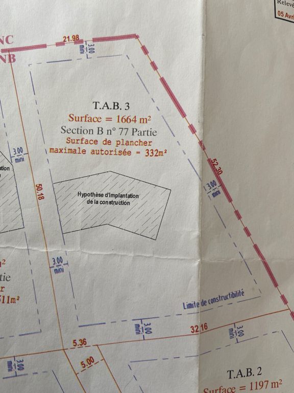 Terrain Courtillers 1664 m2
