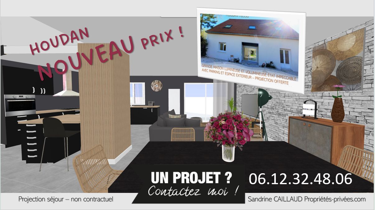 HOUDAN 78550 - Maison familiale - 4 chambres - jardin - 398000 Euros HAI