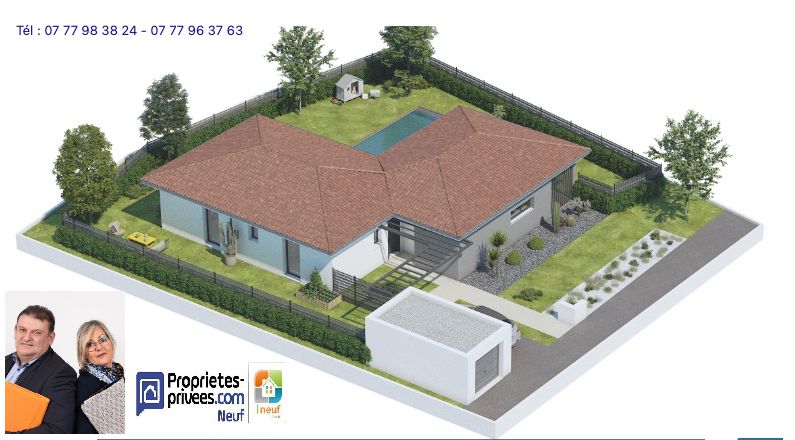 Dept 31 - Toulouse Balma - Villa 5 pièces 4 chambres de 124 m2 avec jardin de 322 m2 et 2 terrasses de 33 et 5m2