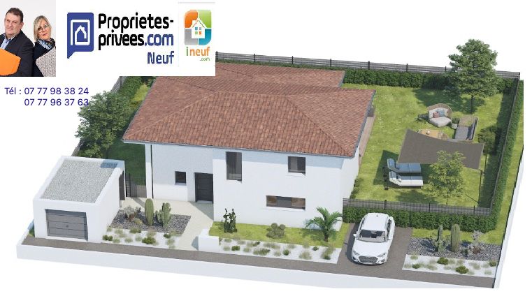 Dept 31 - Toulouse Balma - Villa 5 pièces 4 chambres de 146m2 avec jardin de 331 m2 et 2 terrasses de 21 et 8m2