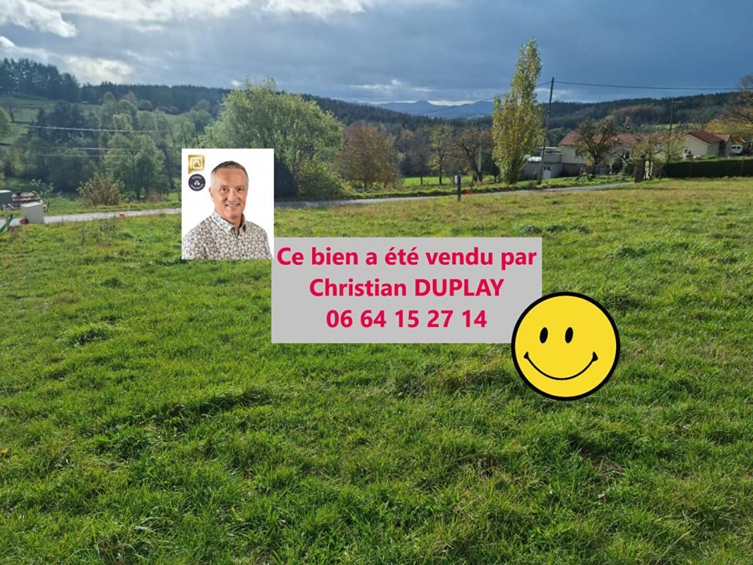 ***VENDU*** Saint Romain Lachalm 43620 Belle parcelle de terrain à bâtir plat exposé  plein Sud environ 1100m²