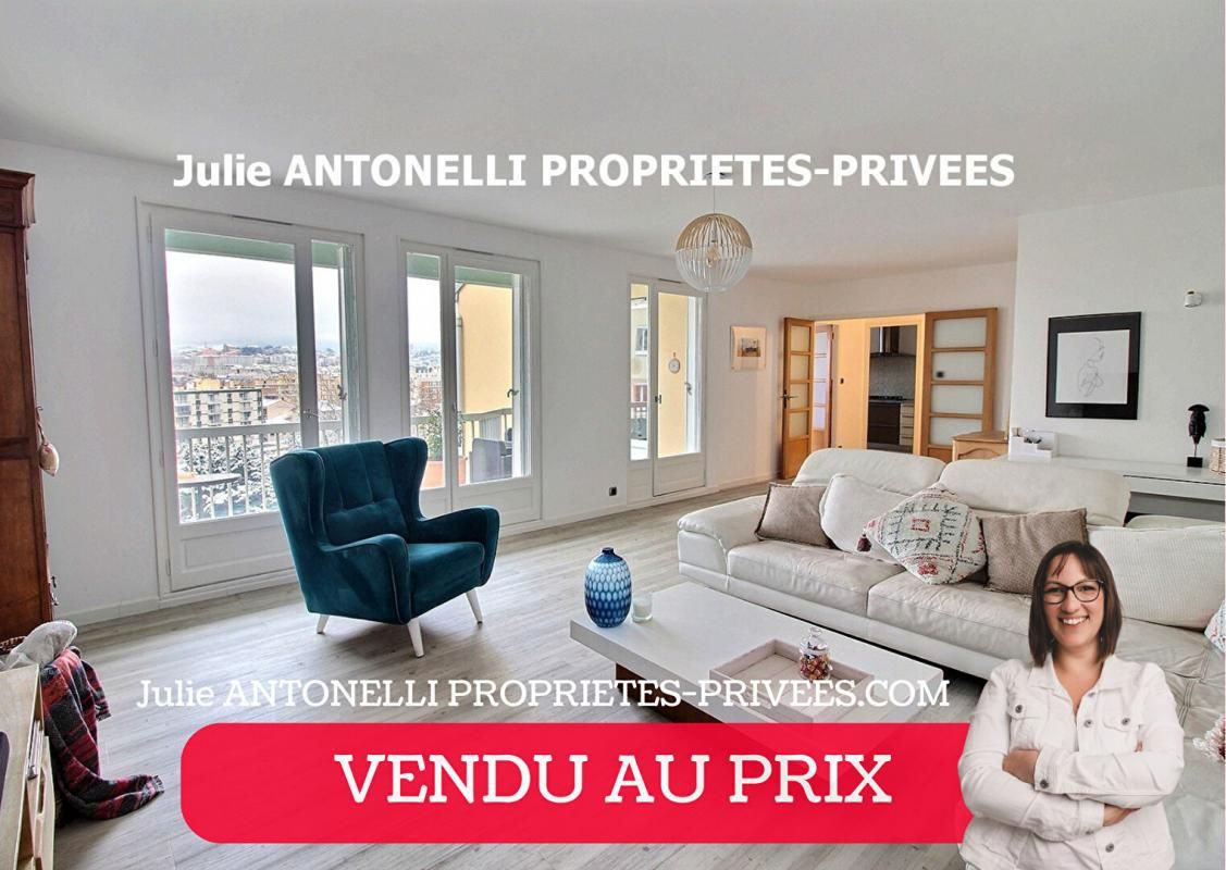***VENDU*** SAINT ETIENNE 42000 Secteur Parc de MONTAUD Appartement Duplex 122m² habitables (137m² utile)  au dernier étage avec ASCENSEUR d'une RESIDENCE CALME ET SECURISEE, TROIS CHAMBRES, UN BALCON et une CAVE