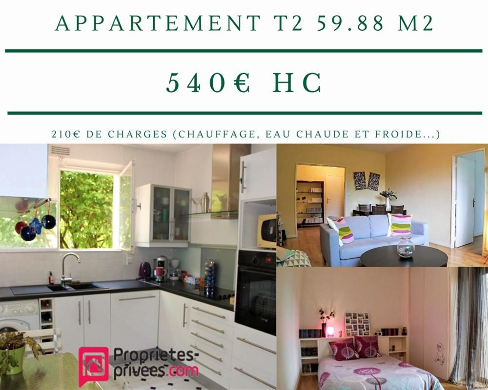 Poitiers Centre ville-Résidence du Parc Saint Hilaire-Appartement T2 de 59.88m²-540 HC