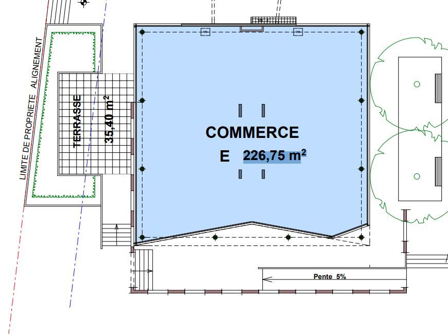 GENAS - MURS COMMERCIAUX , TOUT COMMERCE 282 M²