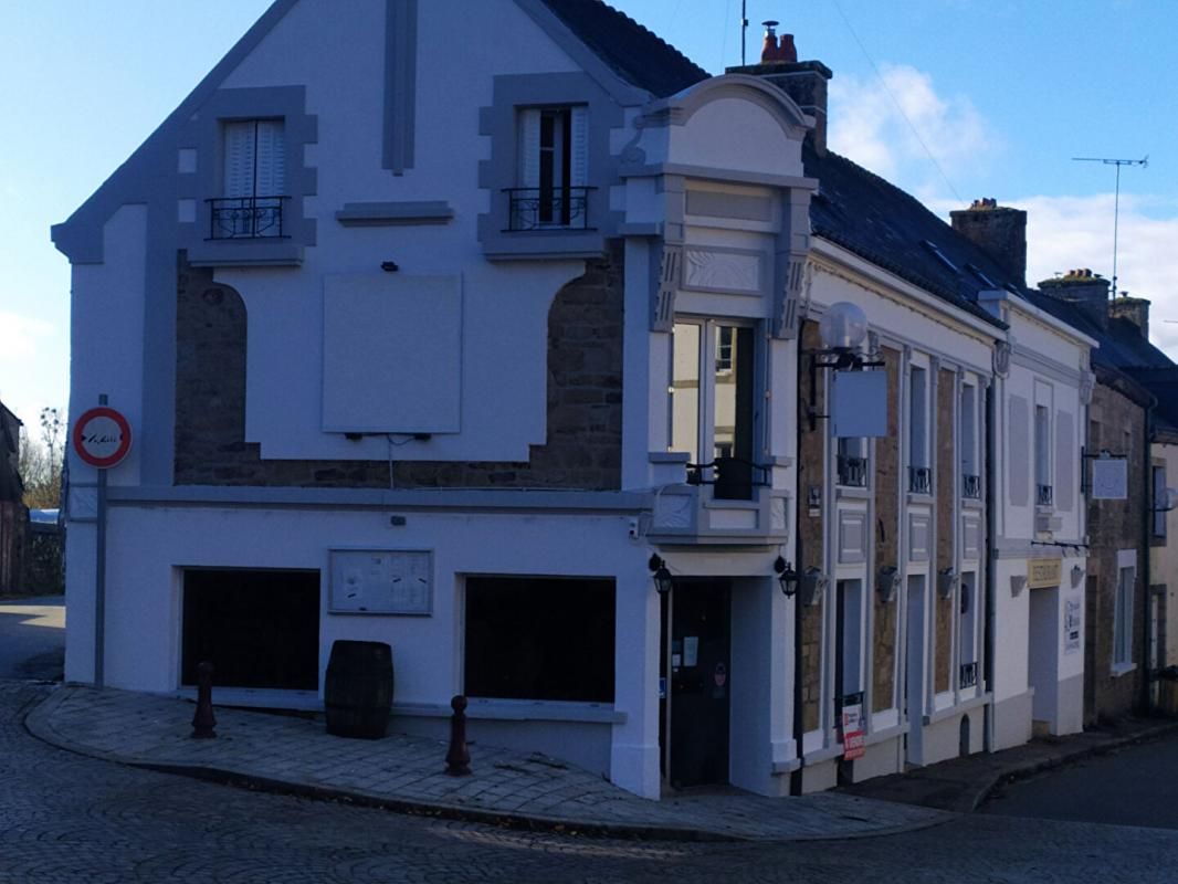 immeuble avec 2 logements, locaux commerciaux, cour proche centre de Guémené