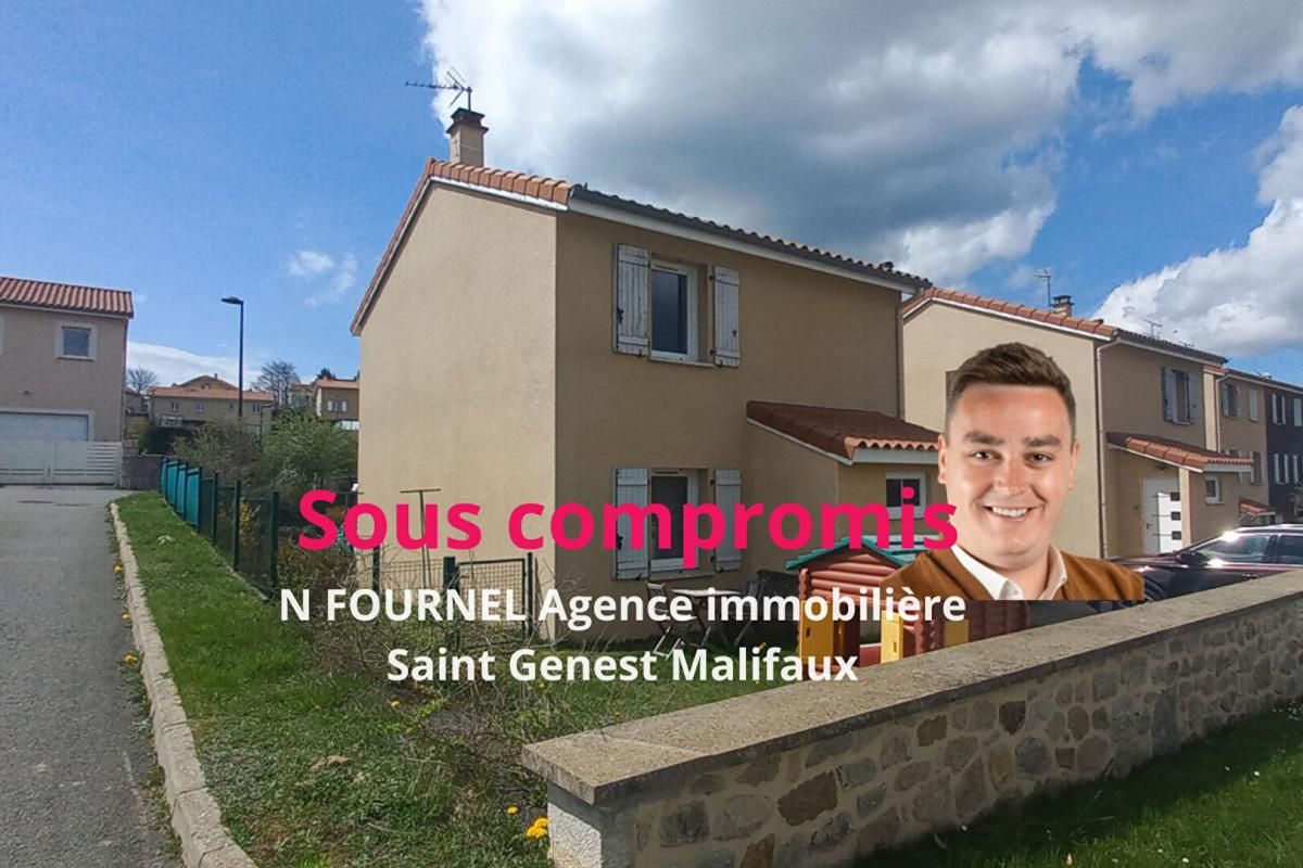 ***SOUS COMPROMIS***  Saint Genest Malifaux 42660 centre bourg Maison individuelle  environ 85m² habitables 3 chambres, buanderie 250m² de terrain plat