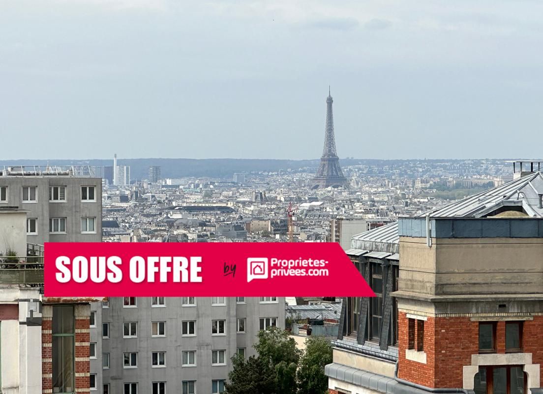 Appartement duplex en dernier étage 5 pièces avec vue sur la Tour Eiffel