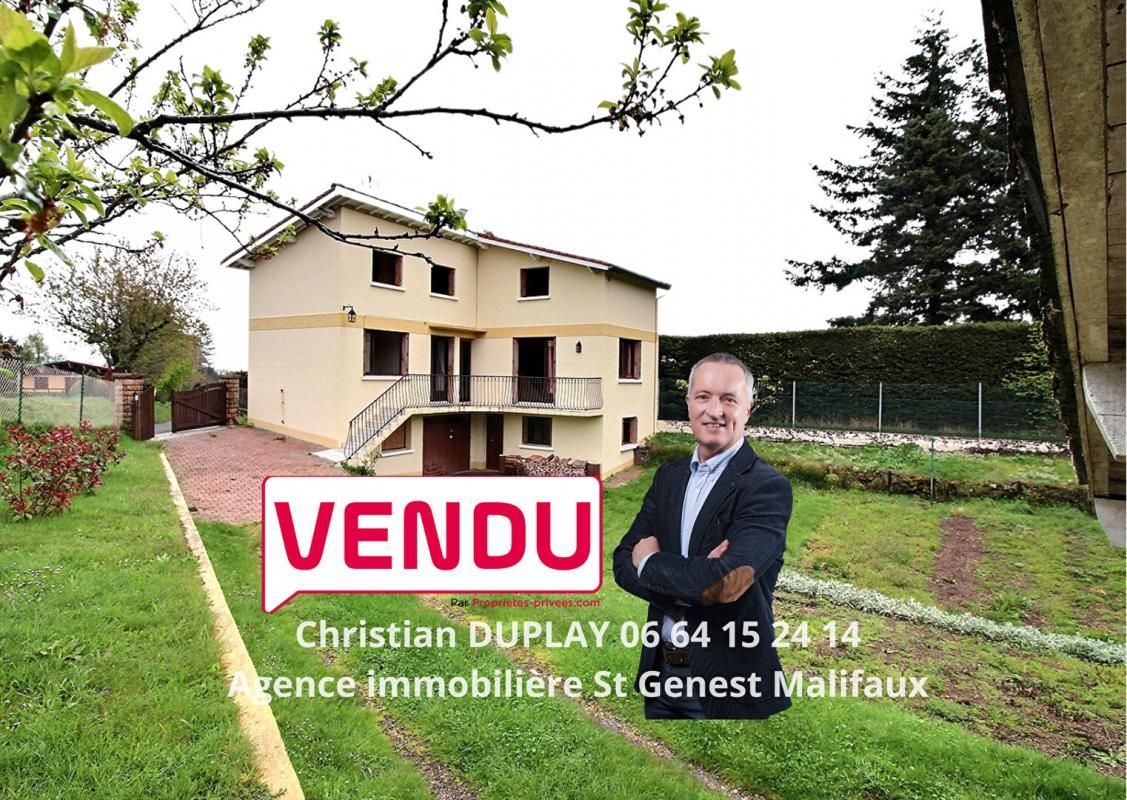 *** VENDU *** Saint Romain les Atheux 42660 maison 90m² habitables 3 chambres 2 garages cave sur 635m² de terrain