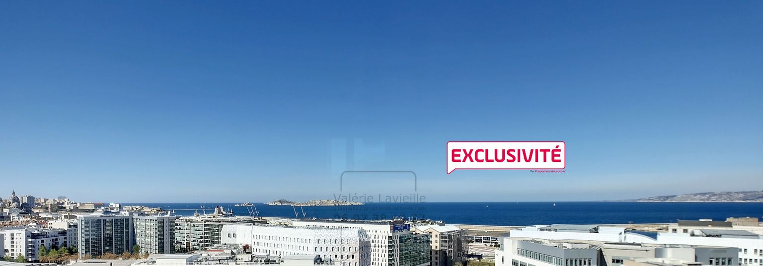 MARSEILLE (13002)   JOLIETTE / EUROMED - Exclusivité - Type 3 étage élevé + TERRASSE VUE MER PANORAMIQUE