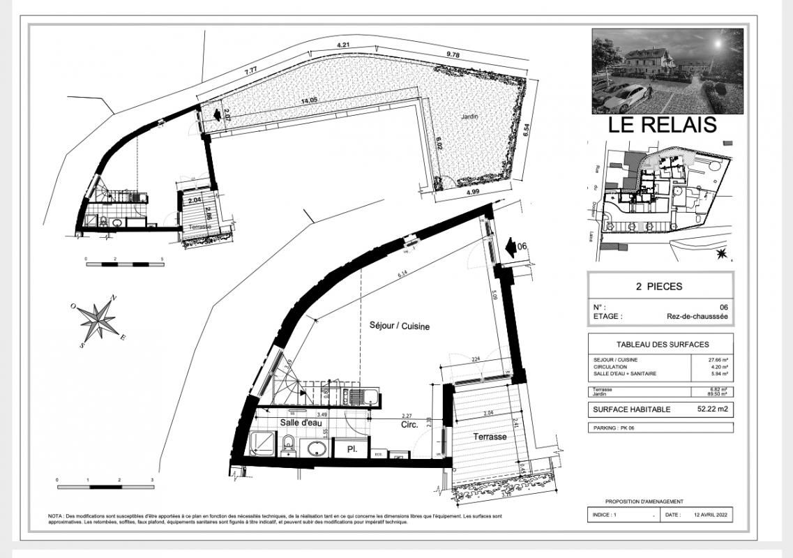 TROUVILLE-SUR-MER Trouville -Touques Duplex 2 pièces 62.22 m2 + Jardin 89,50 m2 3