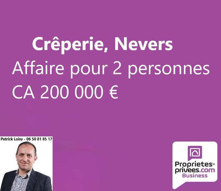 58000 NEVERS - RESTAURANT 30 COUVERTS, TERRASSE 20 PLACES