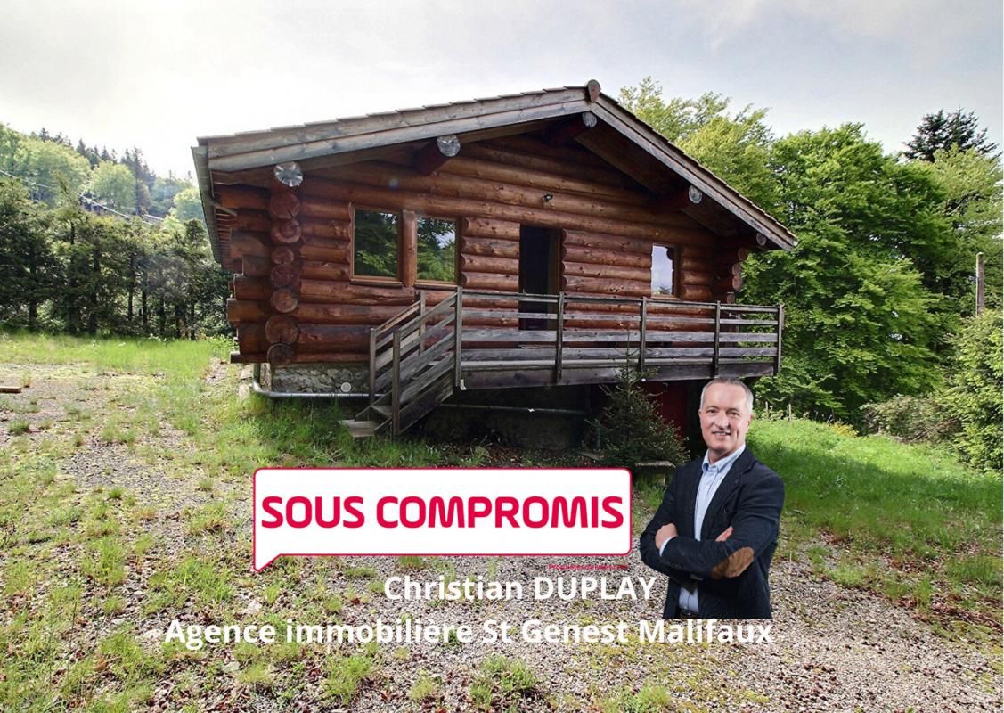 ***SOUS COMPROMIS*** Entre le Bessat 42660 et Graix 42220 en pleine nature maison type chalet reconstruit en Fuste en 2017, 69,76m² habitables 2 chambres sur sous-sol complet
