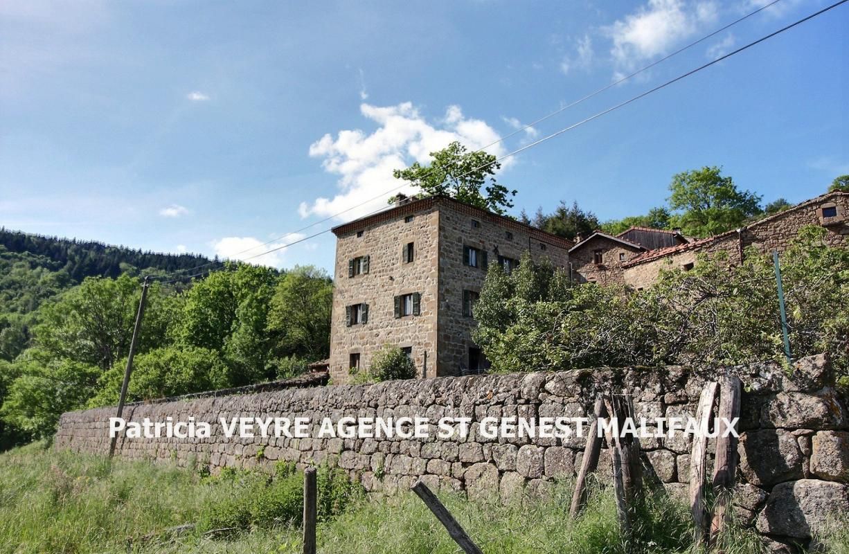 Bourg Argental 42220 En pleine nature superbe propriété en pierre à rénover 149m² + combles en partie aménageables cave voûtée appentis sur 2000m² de terrain