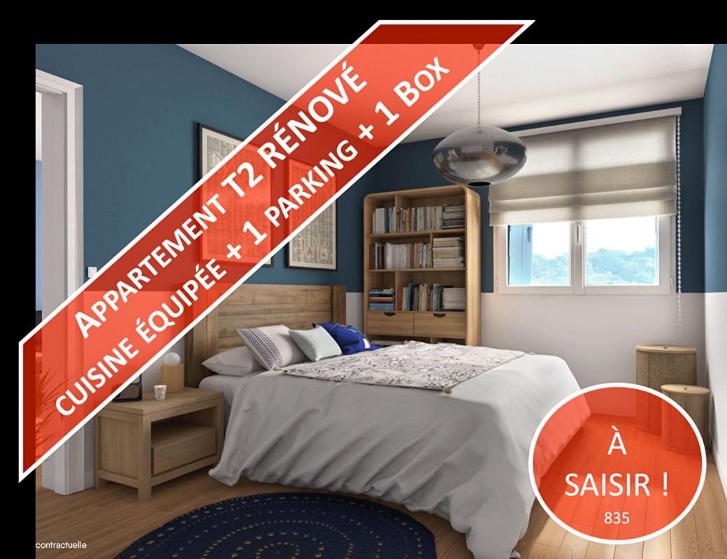 ROUEN A SAISIR ! ROUEN DROITE, vue dégagée, T2 RENOVE - 56m² - 3ème étage ascenceur 1