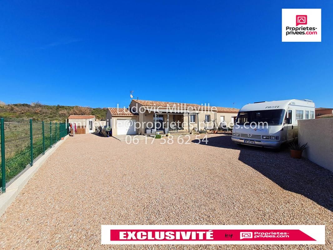 Villa type 4 de plain pied, 93m² habitables avec garage/piscine sur 744 m² de terrain