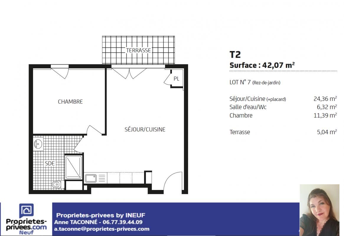 Appartement 2 pièces avec terrasse
