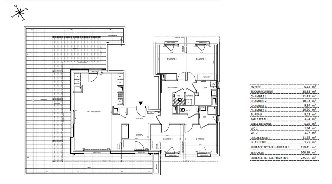 BERNIN Appartement 5P 119 m2 - BERNIN (38190) 3