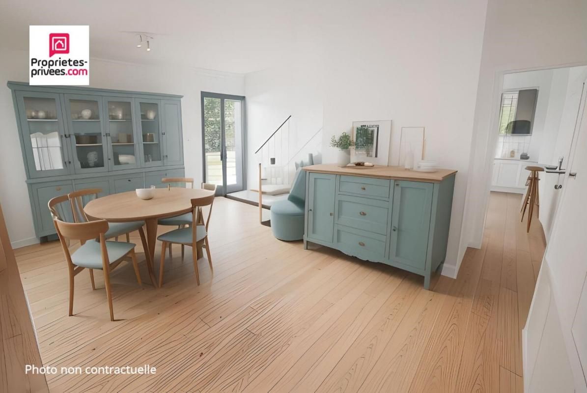 Maison de plain pied 2 chambres avec jardin arboré sur parcelle de 777 m2 - Garage - Mezzanine
