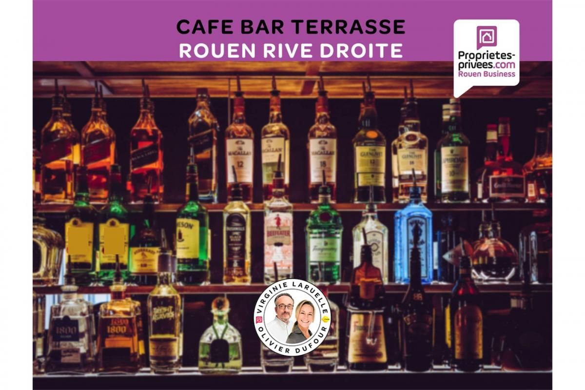 Rouen centre rive droite Bar Café avec terrasse et logement