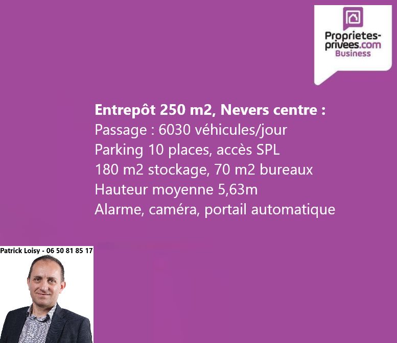 NEVERS - ENTREPOT AVEC STATIONNEMENT