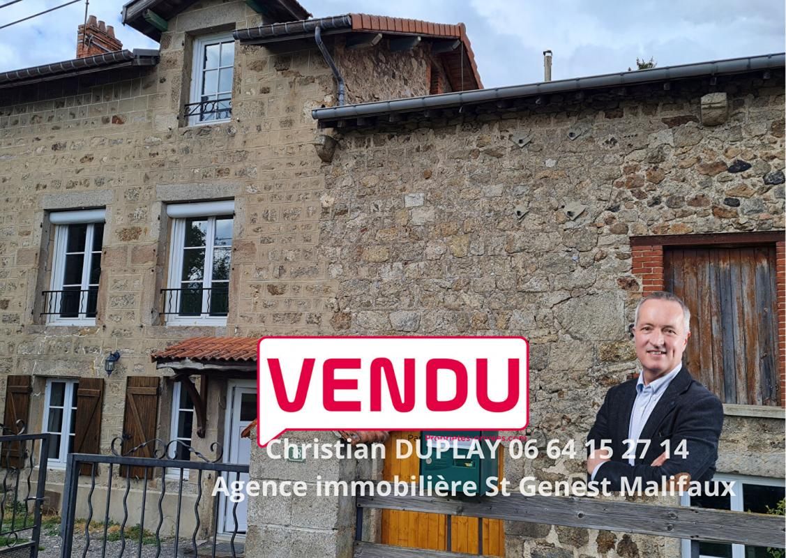 *** VENDU *** SAINT VICTOR MALESCOURS 43140 maison type ancienne ferme 133m² habitables trois chambres Ecurie-Grange sur 1 hectare de terrain plat