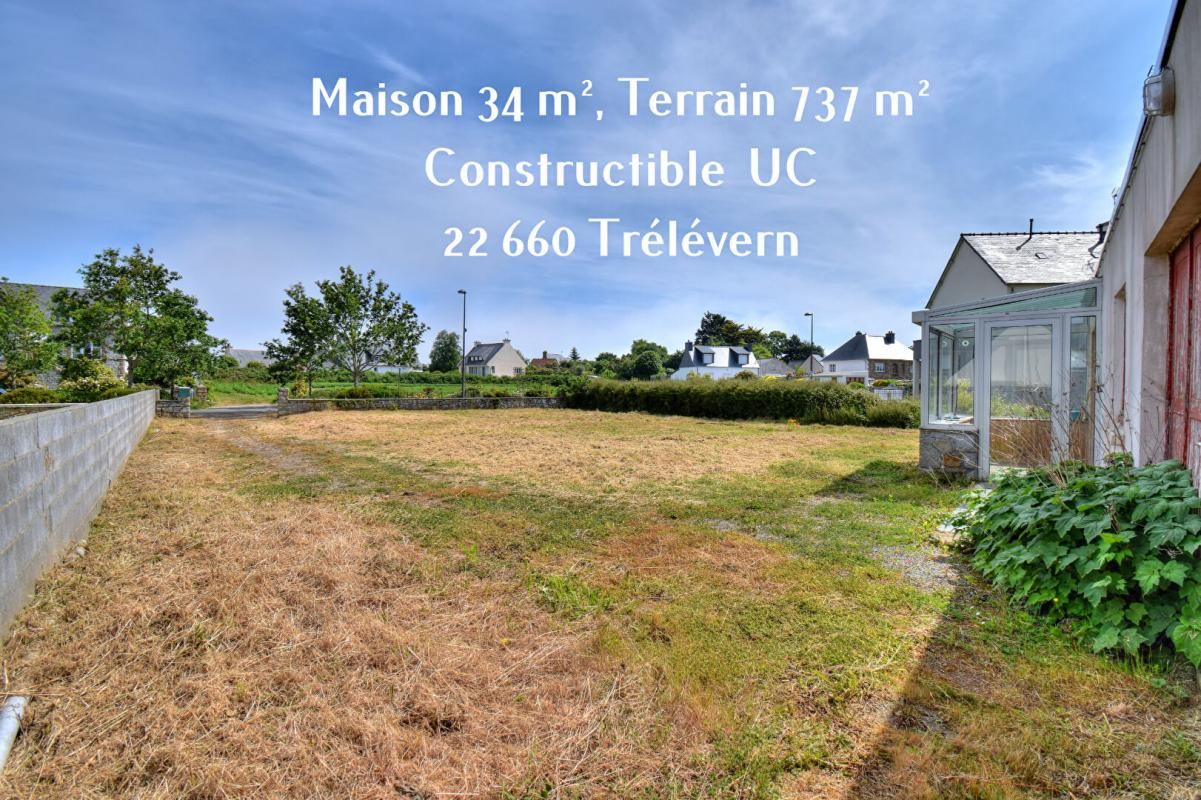 Vente terrain de 737  m² ( Zone UC)  22 660 Trélévern