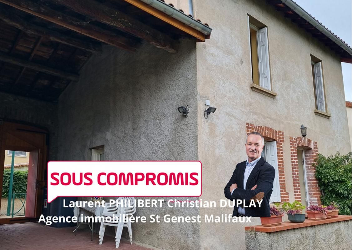 *** SOUS COMPROMIS *** Saint Cyprien 42160 maison des années 1900 environ 84m² habitables 2 chambres dépendances sur 2000m² de terrain