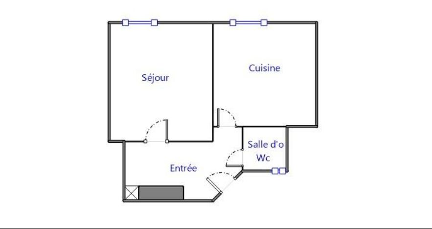 LYON-7E-ARRONDISSEMENT Appartement Lyon 2 pièce(s) 32.58 m2 3