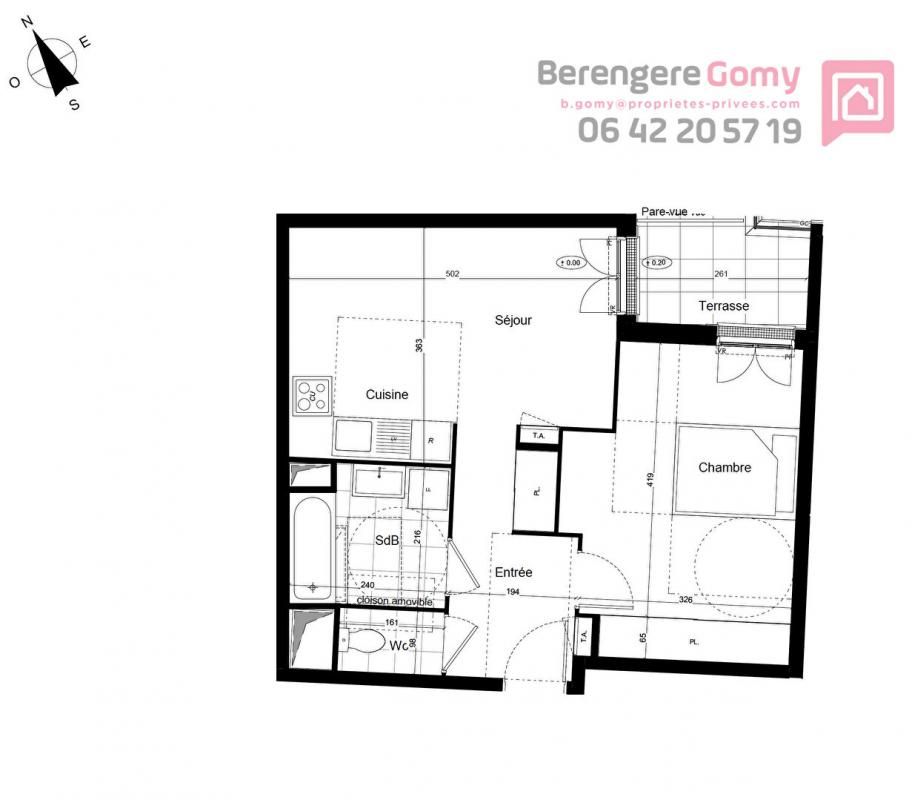 Appartement Franconville 2 pièces de 45.33 m2 quartier Gare